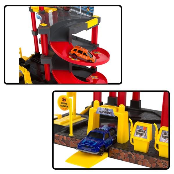 Set Da Gioco per Bambini Con Parcheggio a 3 Livelli Set Da Gioco per Bambini Con Parcheggio a 3 Livelli