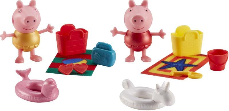 Peppa Pig in Spiaggia - Personaggi Giocattolo con Accessori - The Toys Store