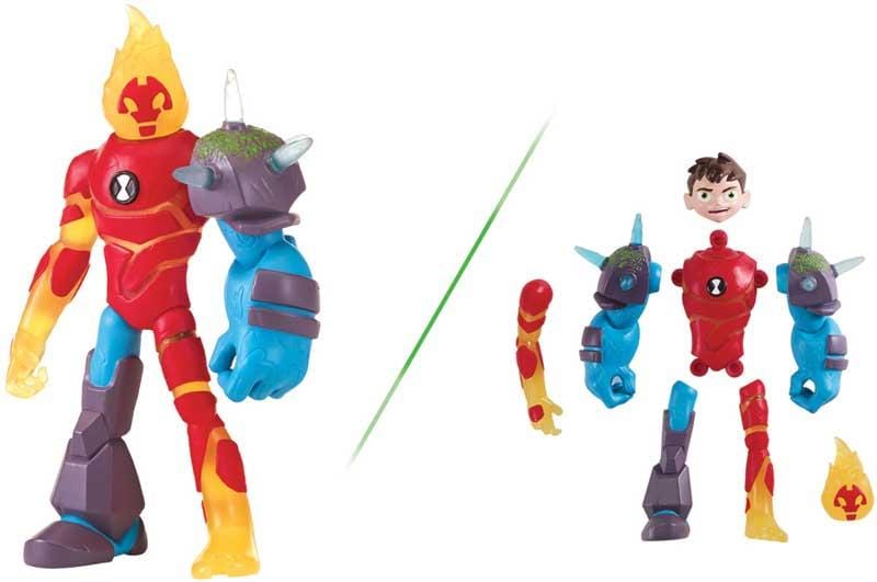 PERSONAGGIO BEN10 TEN omni-kix armor heatblast action figure gioco per PERSONAGGIO BEN10 TEN omni-kix armor heatblast action figure gioco per
