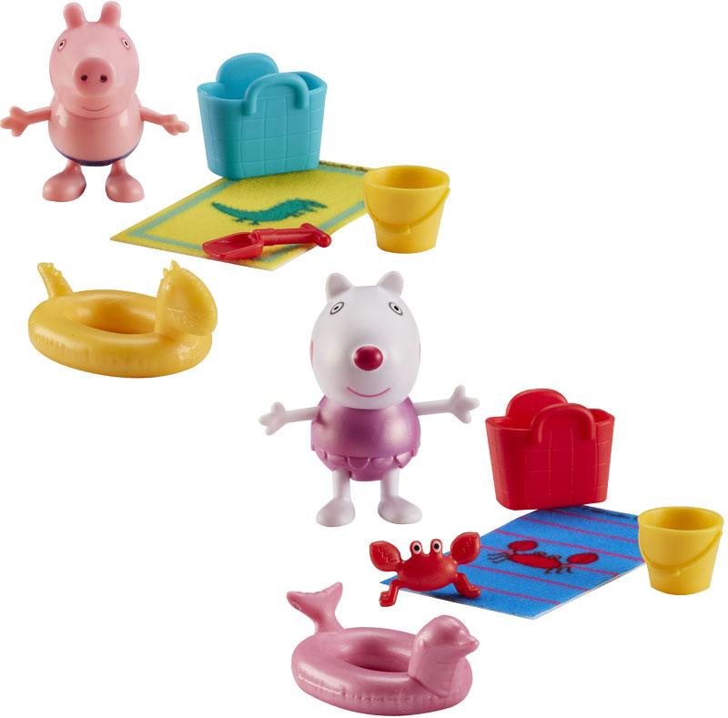 Peppa Pig in Spiaggia - Personaggi Giocattolo con Accessori - The Toys Store