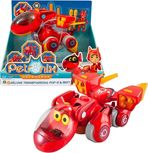 Action Figures Petronix Defenders, Cuccioli Trasformabili con Personaggi Deluxe