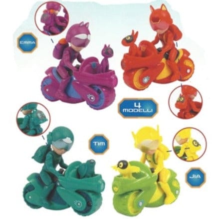 Action Figures Petronix Defenders, Personaggi 7cm con Veicoli