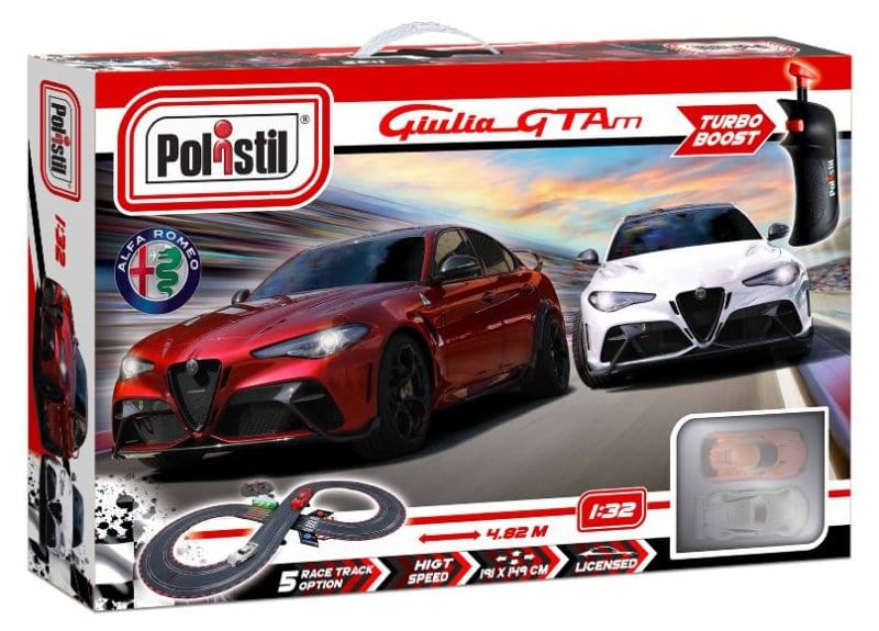 Polistil Pista Elettrica Giulia GTAm, Macchinine Scala 1:32 – The