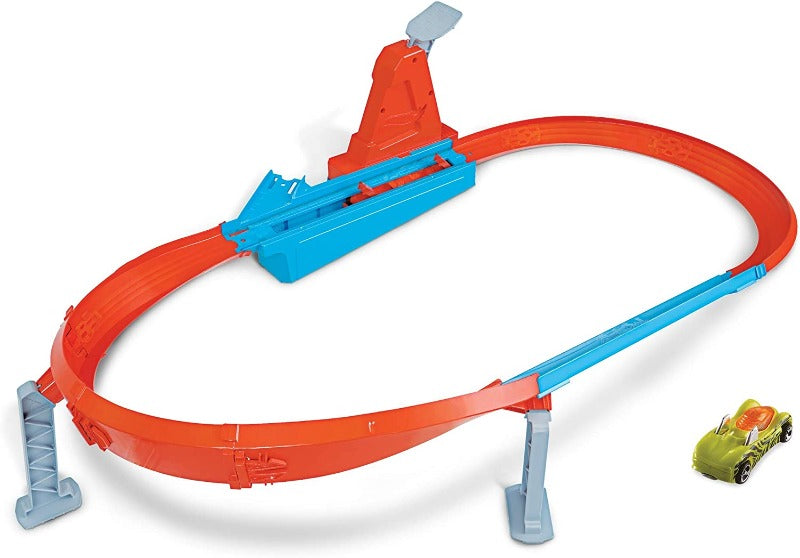 Hot Wheels Hot Wheels Track Builder Playset Pista Sfida di velocità e Curva Estrema con Macchinina - GJM75