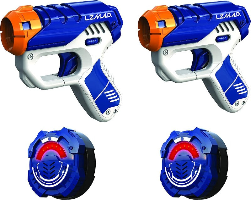 fucile Lazer M.A.D Dual Black Ops, Set Blaster per 2 Giocatori + 2 bersagli