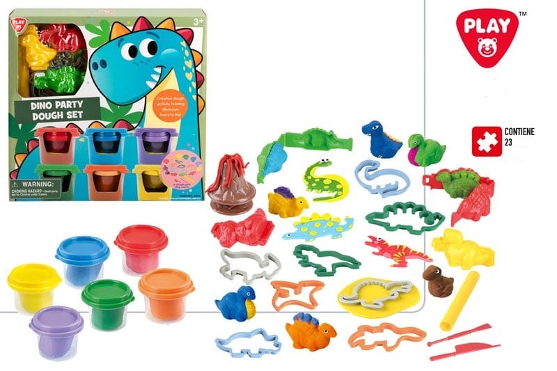 Plastilina Plastilina Dinosauri, Pasta Modellabile con Forme e Accessori a tema Plastilina della Fattoria, Pasta Modellabile con Forme e Accessori 