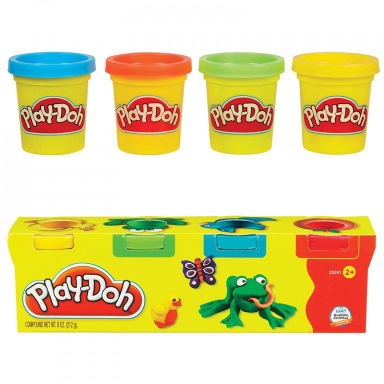 Plastilina Play-Doh Vasetti set 4Pezzi, Plastilina Multicolore