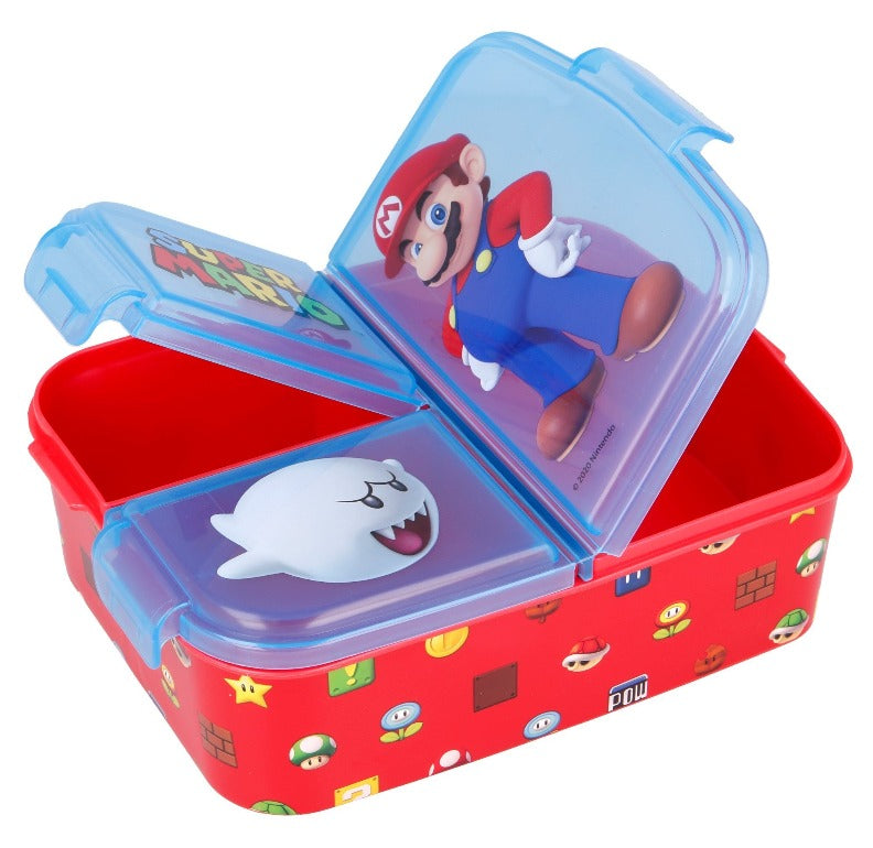 Borse e contenitori porta pranzo Porta Merenda Super Mario, Portapranzo multi-scomparto