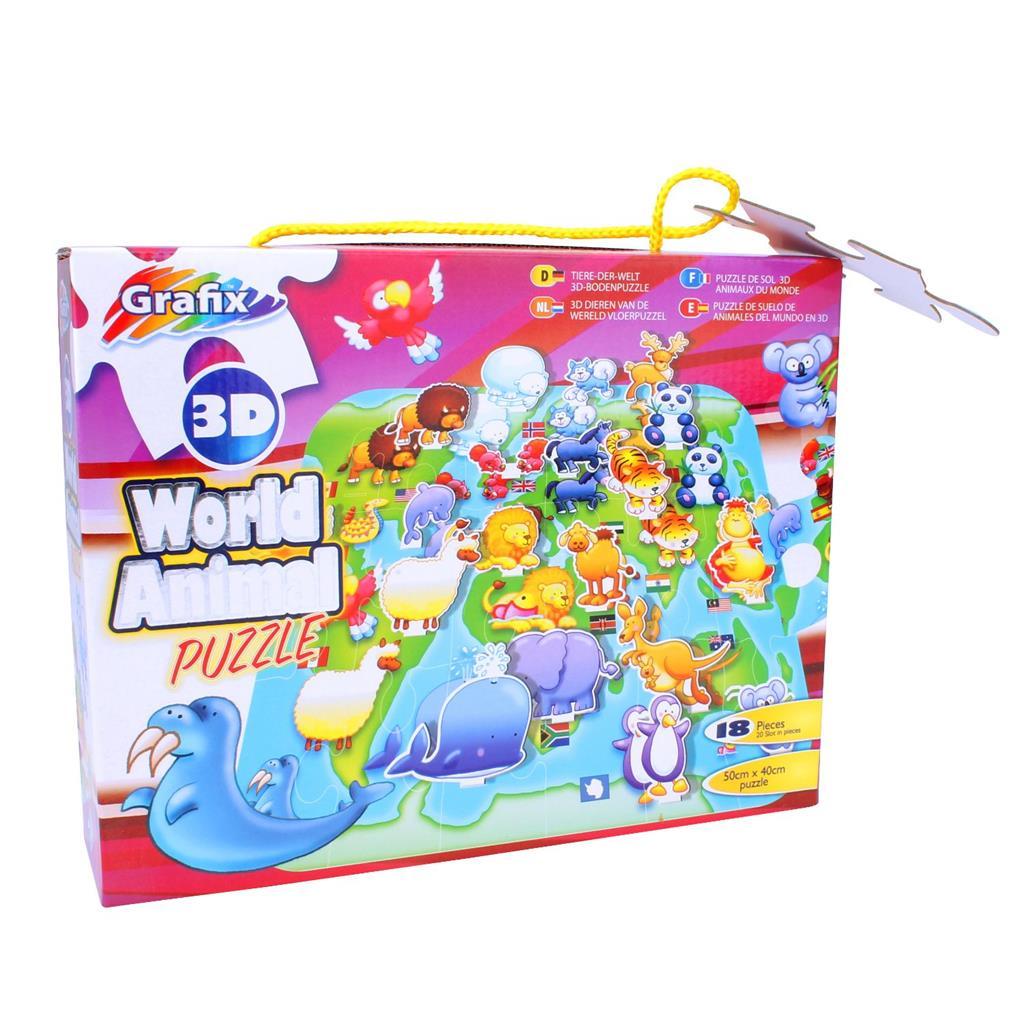 Puzzle da Pavimento - Animali dal Mondo in 3D - The Toys Store