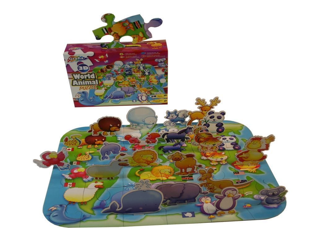 Puzzle da Pavimento - Animali dal Mondo in 3D - The Toys Store