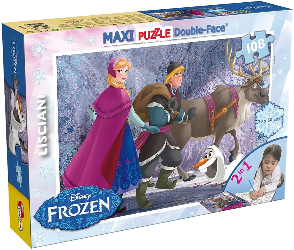 Disney Frozen Maxi Puzzle Colorabile 2in1 - 108 Pezzi - The Toys Store