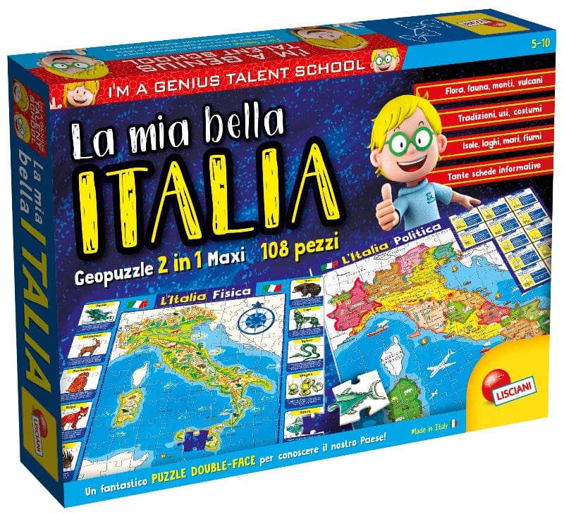 Giocattoli educativi I'm a Genius Puzzle Italia, Geopuzzle Lisciani Giochi