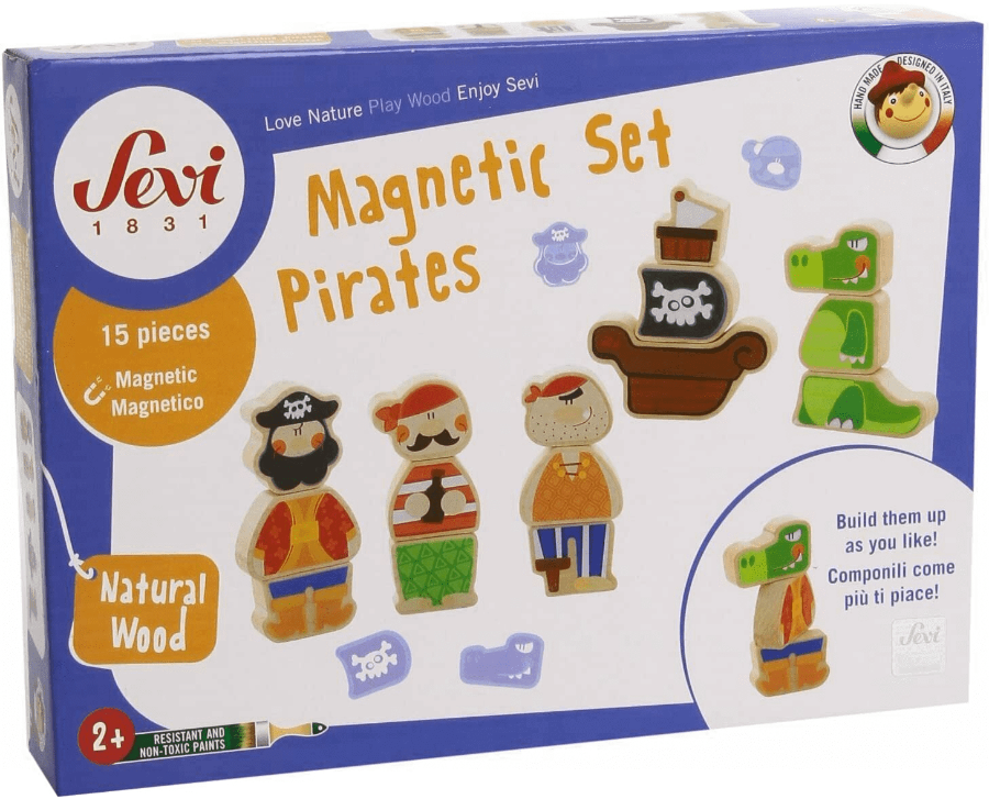 Sevi Puzzle Magnetico in Legno dei Pirati