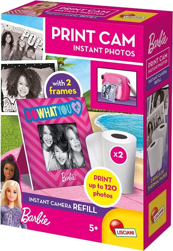 Barbie Lisciani Giochi- Barbie Print Cam Hi-Tech, Fotocamera Istantanea con Funzione Video e Selfie Barbie Print Cam, Fotocamera Istantanea con Funzione Video e Selfie