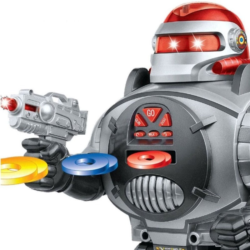 Robot Telecomandato con Funzioni, Cammina Spara, Balla, Luci e Suoni – The  Toys Store