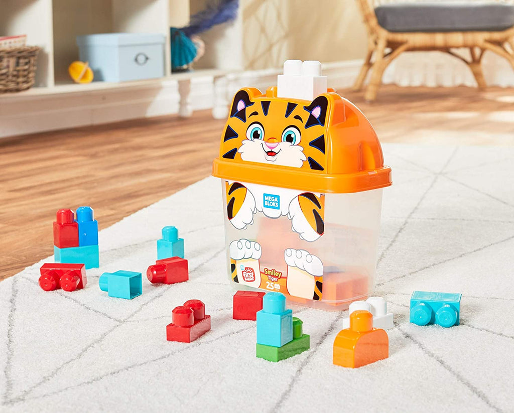 Mega Bloks - Secchiello Costruzioni Tigre 25 Blocchi - The Toys Store