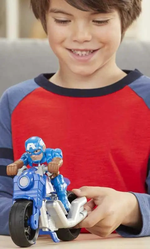 Super Heroes Adventures - Captain America con Moto - The Toys Store