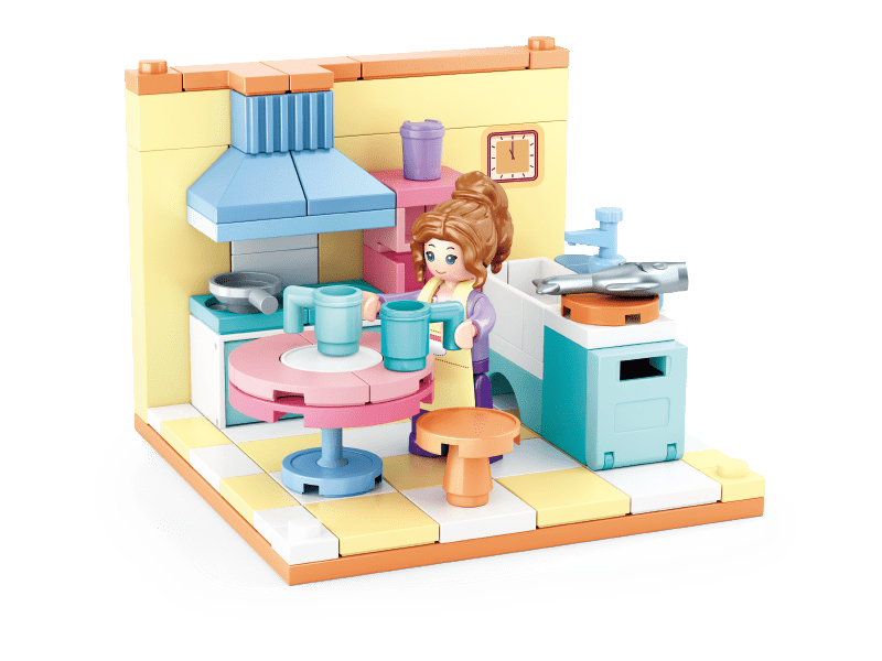 Sluban Set Di Costruzioni Vigili Del Fuoco Con Scala Girevole - 343 Pezzi, 3 Minifigure, Compatibile Con Altri Mattoncini, Livello Medio, Gioco Educativo Per Bambini - 2