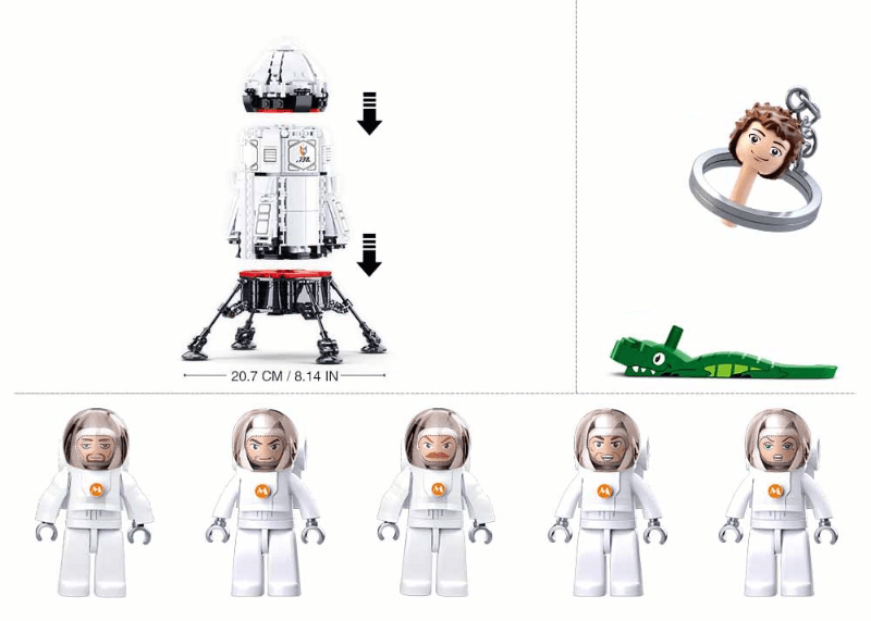 Blocchi a incastro Costruzioni Razzo Spaziale | Sluban Base di Ricerca 733pz Costruzioni Razzo Spaziale | Sluban Base di Ricerca 