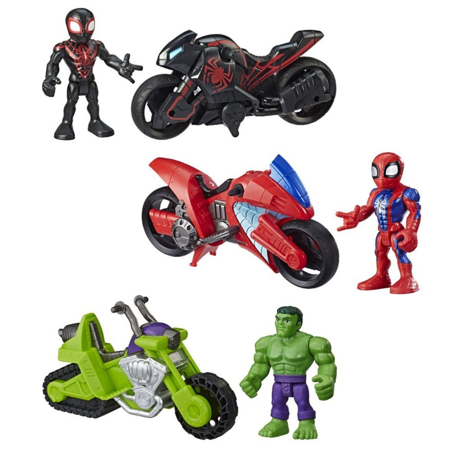 Super Hero Adventure - Personaggio Spiderman e Moto - The Toys Store