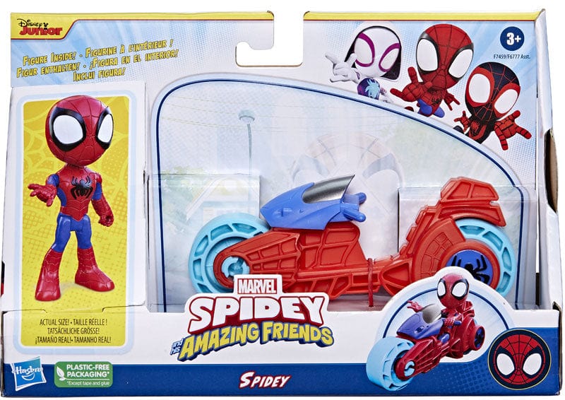 Giocattoli Spiderman Amazing Friends, Moto con Personaggio