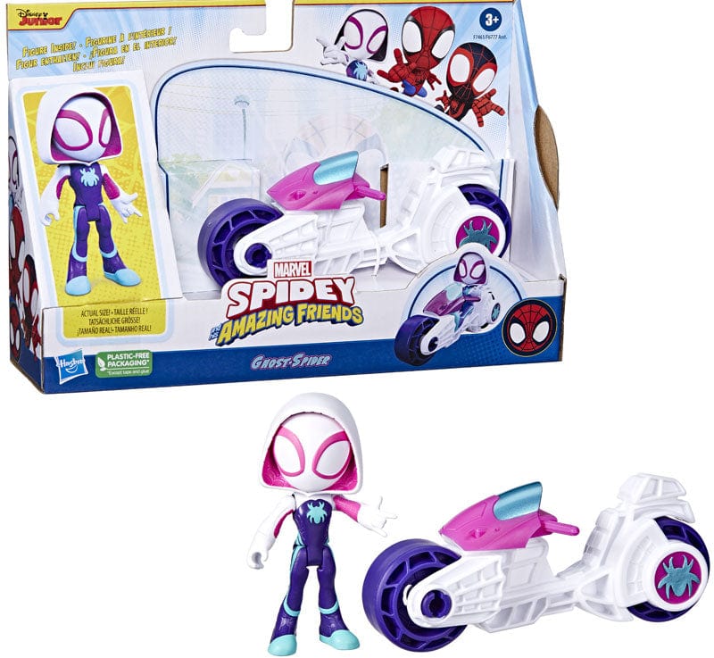 Giocattoli Spiderman Amazing Friends, Moto con Personaggio