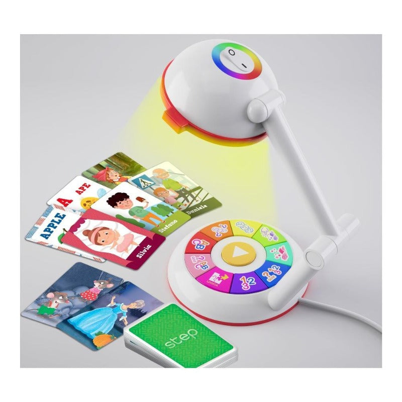 Giocattoli educativi Lisciani Giochi- Step Lampada Magica Educativa per Bambini 3-6 Anni, Alfabeto e Parole, Numeri e Logica, Fiabe Interattive