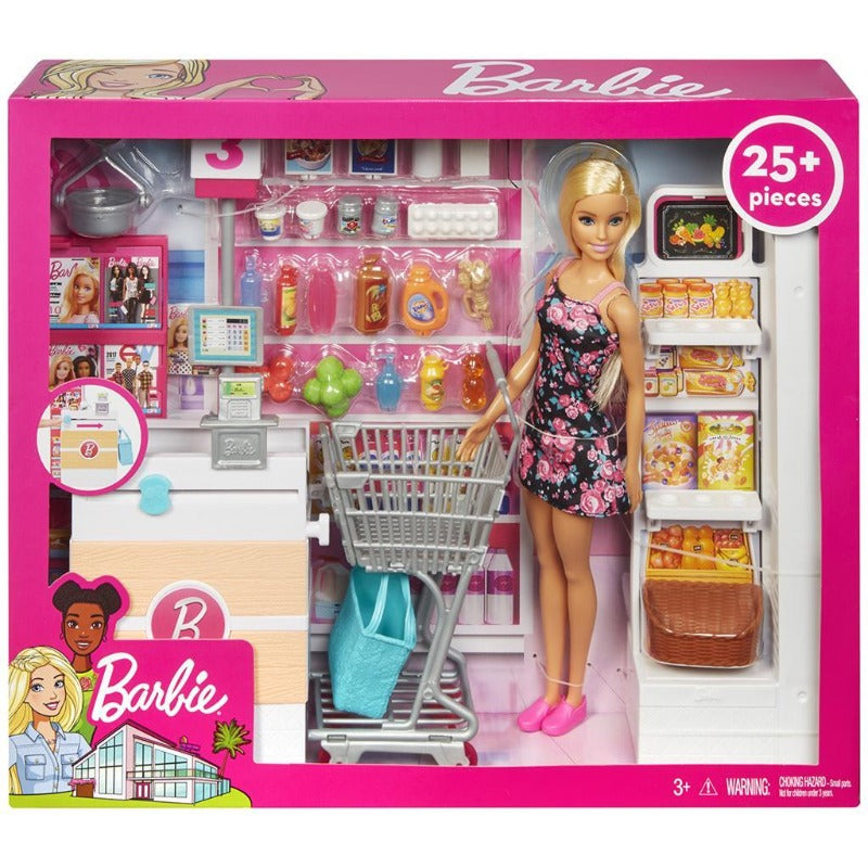 Barbie Supermercato, Carrello Funzionante e Tanti Accessori - The Toys Store