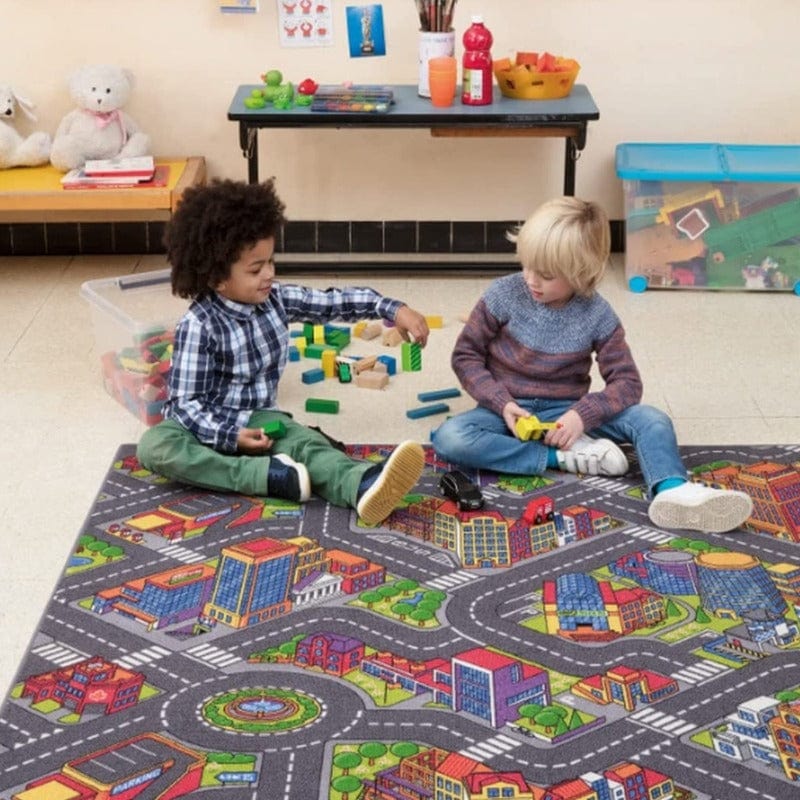 Tappeto da Gioco big city 140x200 cm Tappeto da Gioco per Bambini | Tappetino per Gattonare