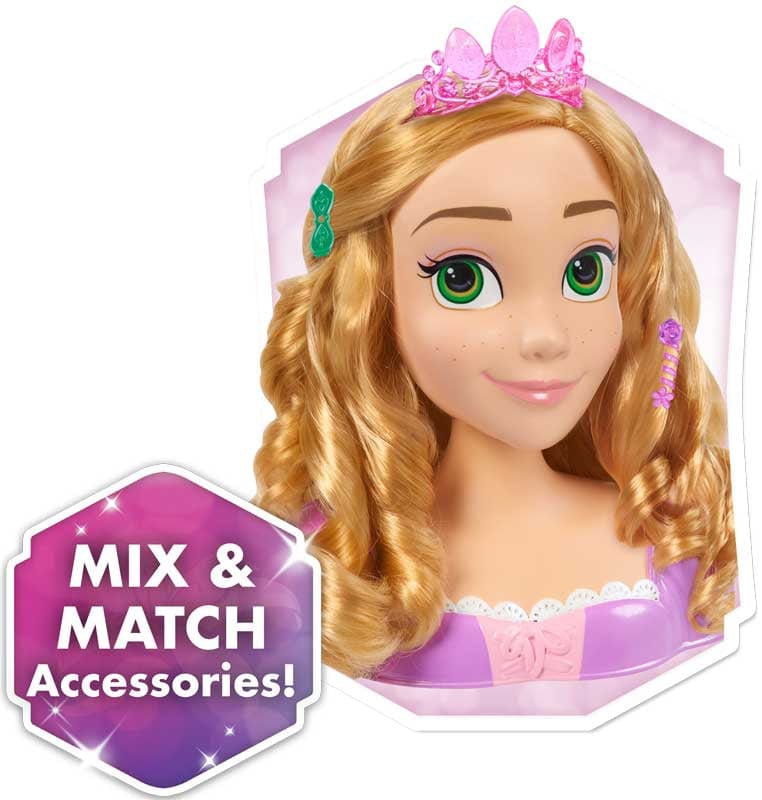 Bambole Disney Rapunzel Testa Acconciature Styling Disney Rapunzel Styling Head | Testa da Pettinare e Truccare
