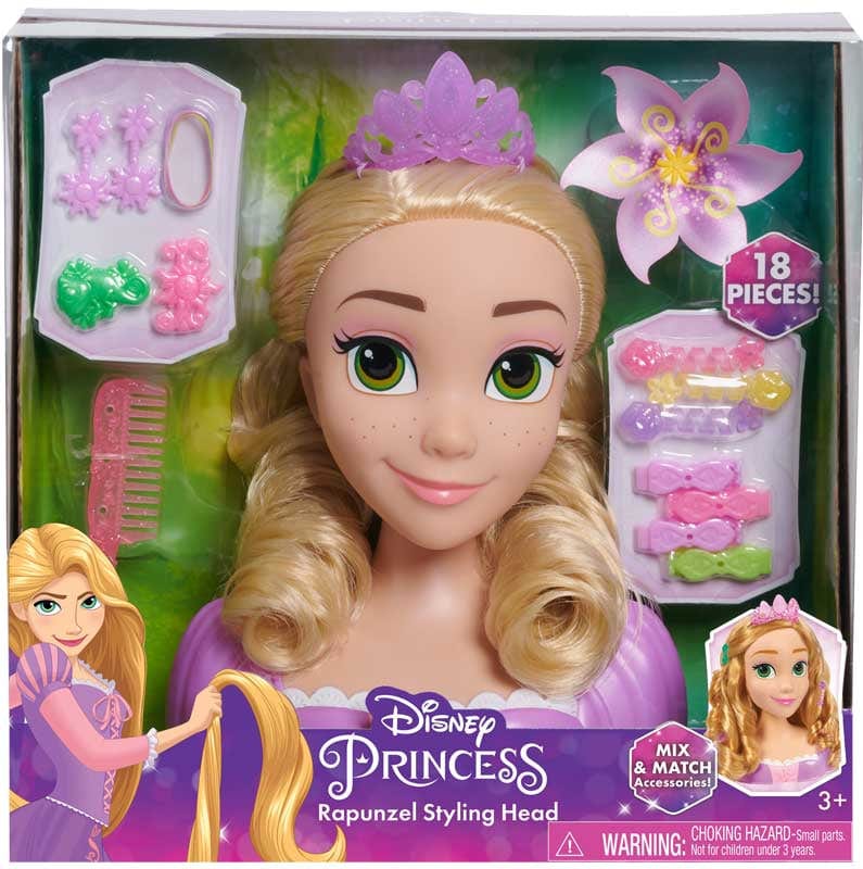 Bambole Disney Rapunzel Testa Acconciature Styling Disney Rapunzel Styling Head | Testa da Pettinare e Truccare