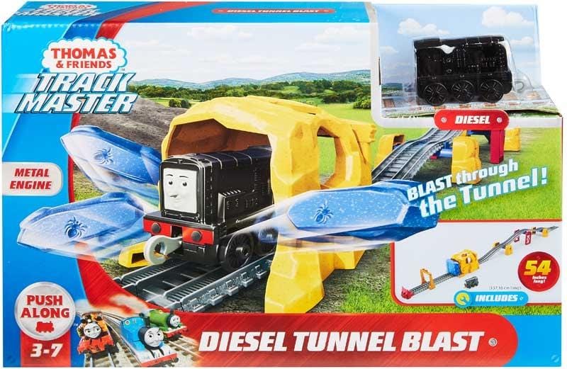 Pista Trenino Thomas pista Track Master Diesel Tunnel Blast Thomas il Ponte Sospeso | pista Motorizzata Ponte Mobile