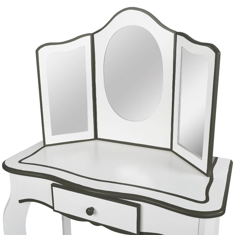 Specchiera con Sgabello in Legno - The Toys Store
