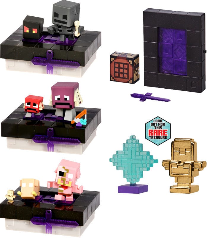 Action figure Treasure X Minecraft Nether Portal Pack