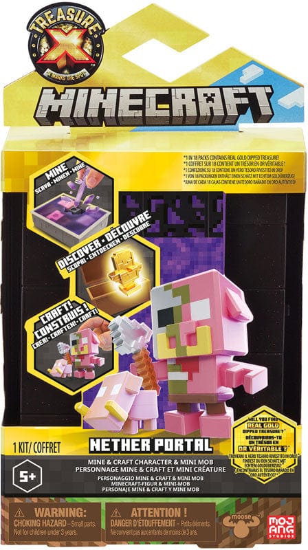 Action figure Treasure X Minecraft Nether Portal Pack