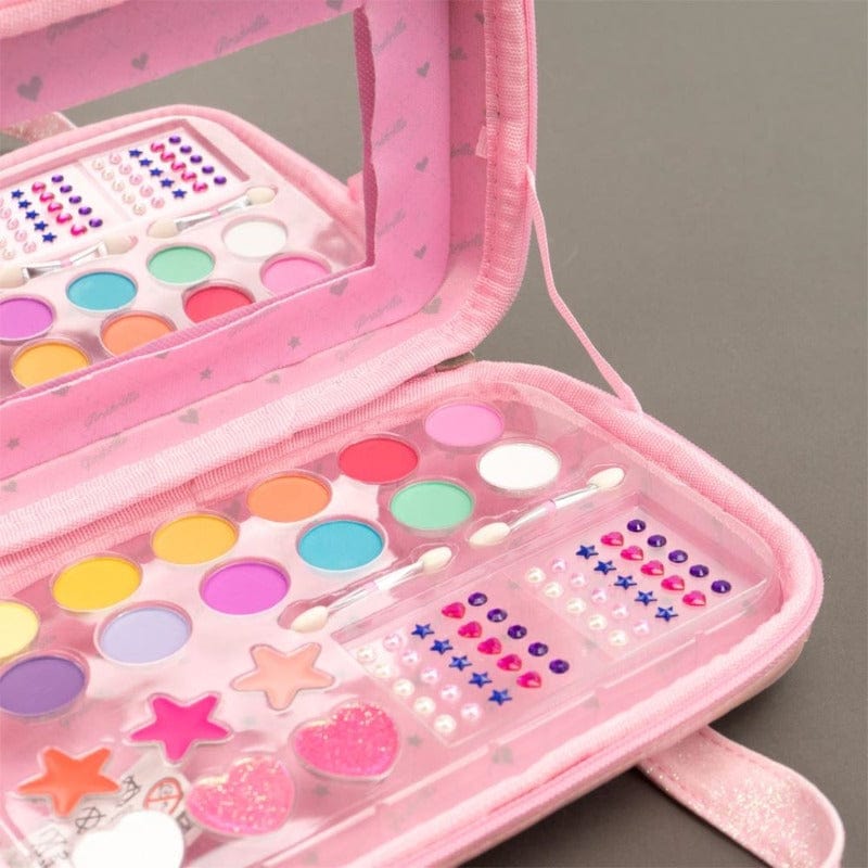 Girabrilla Borsetta Trousse Puffer e Paillettes, Set Make Up per