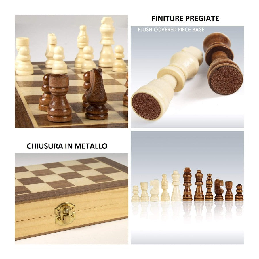 Scacchiera in Legno Richiudibile - The Toys Store