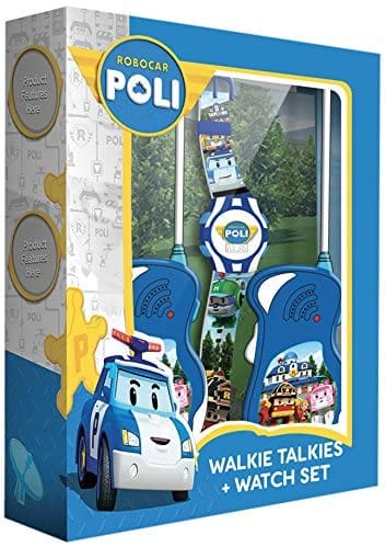 Walkie Talkie Robo Poli con Orologio Digitale per Bambini