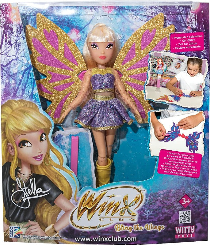 bambola Winx Bling the Wings - Bambole con Ali da Decorare
