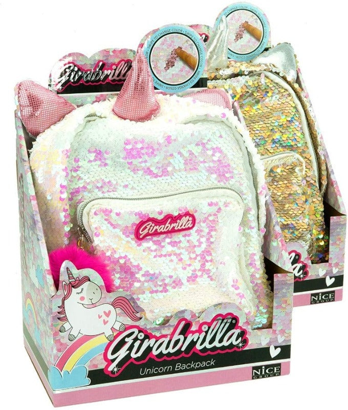 Make Up Bambini Zaino Girabrilla Unicorno, Zainetto con Paillettes